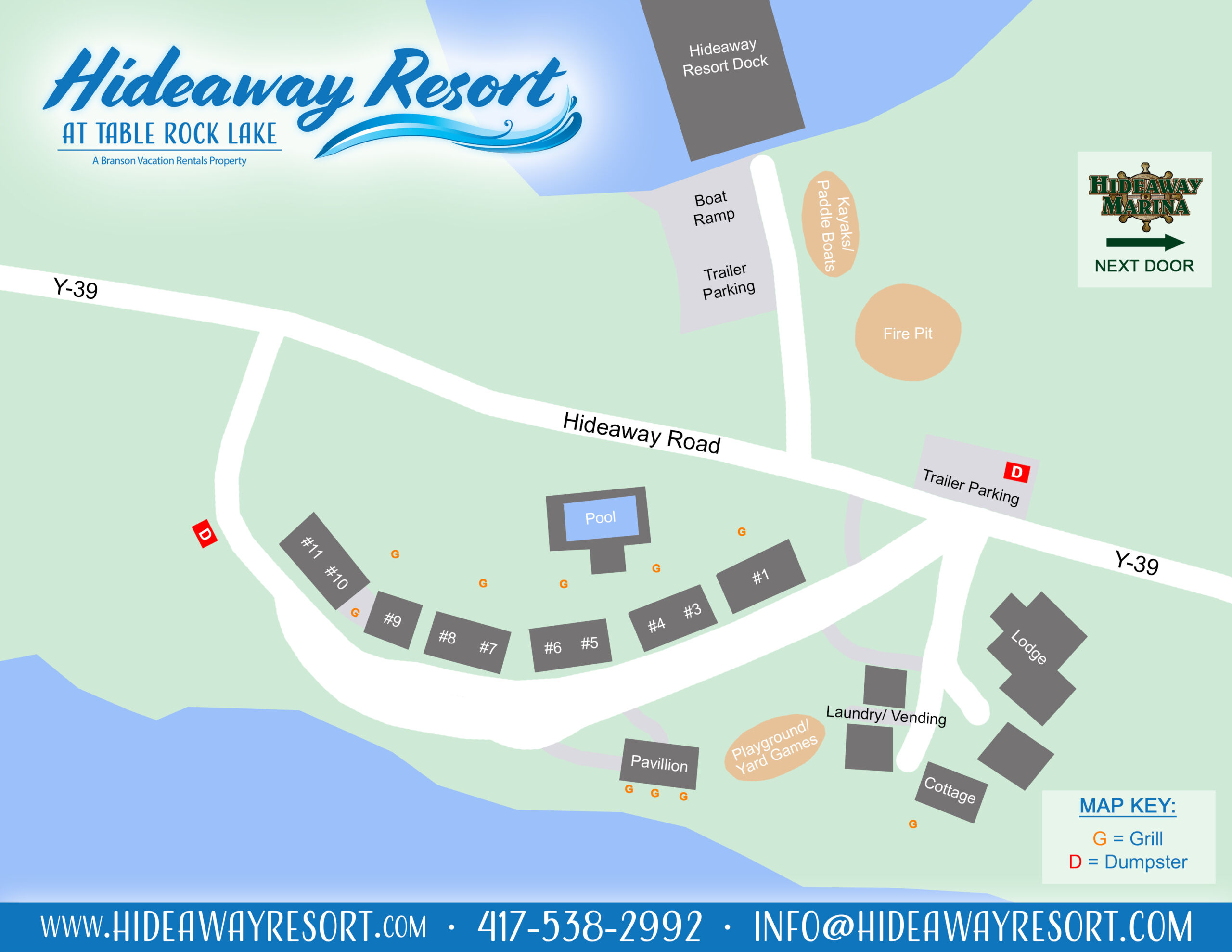 Resort Map Hideaway Resort